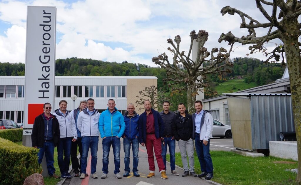 Foto dei Fontanieri alla visita HakaGerodur di Benken