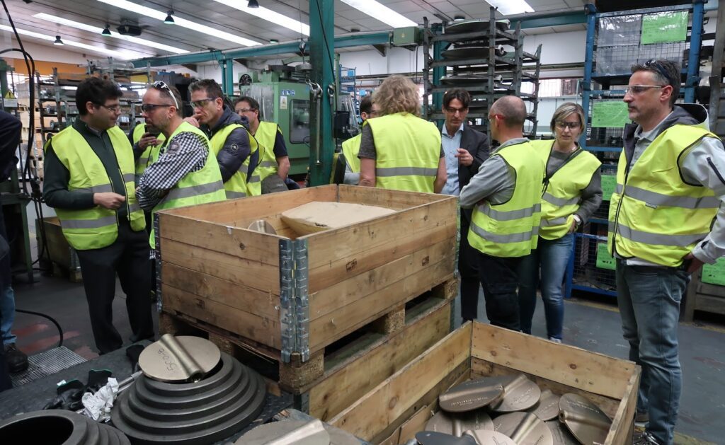 Foto dei Fontanieri alla visita InterApp a Madrid